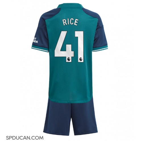 Dječji Nogometni Dres Arsenal Declan Rice #41 Rezervni 2023-24 Kratak Rukav (+ Kratke hlače)